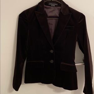 Theory Brown Velvet Blazer, Size 0